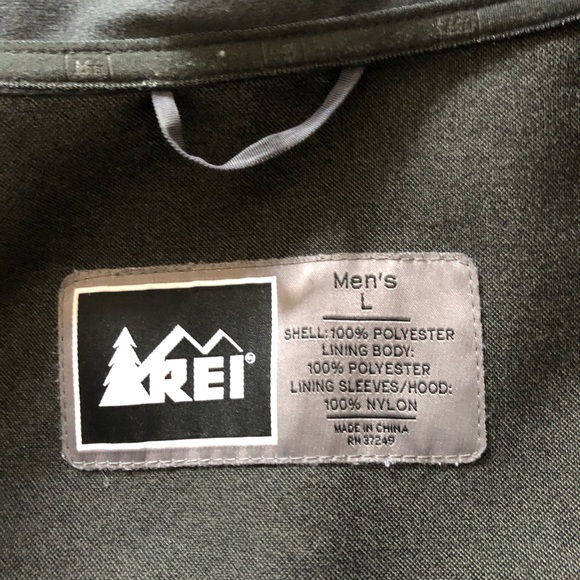 Men’s large REI gray rain coat jacket - Picture 3 of 3